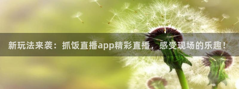 河豚足球直播网：新玩法来袭：抓饭直播app精彩直播，感受现场的乐趣！